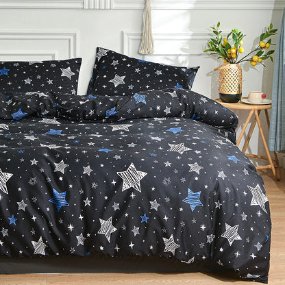 Black and White Bedding Set for Double Bed