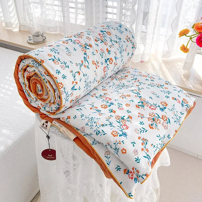 Double Layer Yarn Soybean Fiber Mother And Baby Grade Soft Glutinous Summer Cool Quilt
