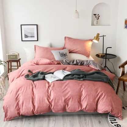 Duvet Cover Set 3 Pcs Soft Microfiber Comforter Cover Bedding Set